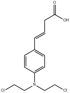 (E)-4-[4-[BIS(2-CHLOROETHYL)AMINO]PHENYL]-3-BUTENOIC ACID Structure