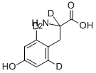 DL-4-HYDROXYPHENYL-2,6-D2-ALANINE-2-D1 구조식 이미지