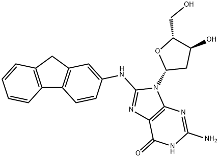 2'-DEOXY-8-(9H-FLUOREN-2-YLAMINO)-구아노신 구조식 이미지