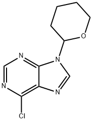 6-CHLORO-9-(TETRAHYDRO-2-PYRANYL)-PURINE 구조식 이미지