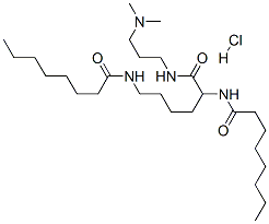 N,N'-[1-[[[3-(dimethylamino)propyl]amino]carbonyl]pentane-1,5-diyl]bis(octanamide) monohydrochloride Structure