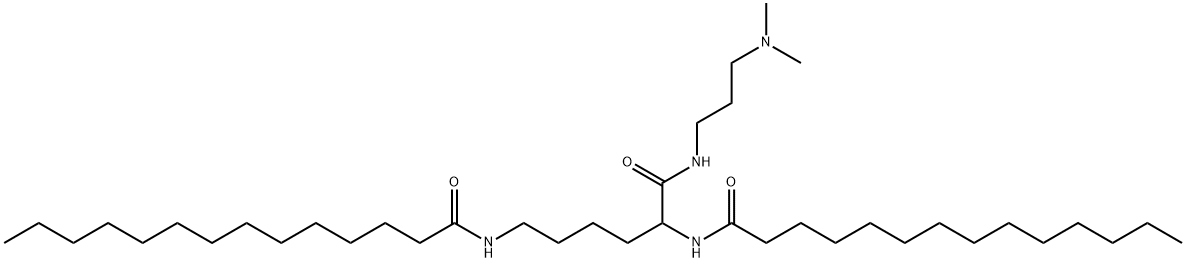 N,N'-[1-[[[3-(dimethylamino)propyl]amino]carbonyl]pentane-1,5-diyl]bismyristamide  Structure