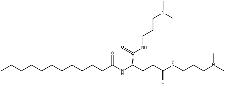 (S)-N,N'-비스[3-(디메틸아미노)프로필]-2-[(1-옥소도데실)아미노]글루타르아미드 구조식 이미지