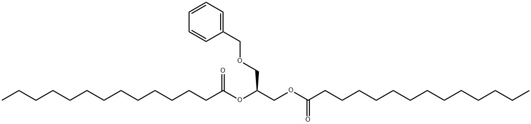 [S,(+)]-3-O-벤질-1-O,2-O-디미리스토일-L-글리세롤 구조식 이미지