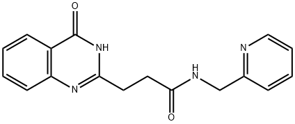 2-Quinazolinepropanamide, 3,4-dihydro-4-oxo-N-(2-pyridinylmethyl)- 구조식 이미지