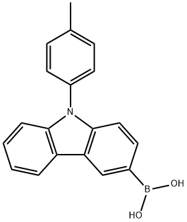 9-p-tolyl-9H-carbazol-3-ylboronic acid 구조식 이미지