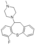 1-(10,11-Dihydro-6-fluorodibenzo(b,f)thiepin-10-yl)-4-methylpiperazine 구조식 이미지