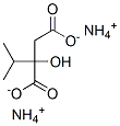 2-hydroxy-2-isopropylsuccinic acid, ammonium salt Structure