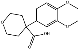 4-(3,4-DIMETHOXYPHENYL)TETRAHYDRO-2H-PYRAN-4-CARBOXYLIC ACID Structure