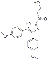 4,5-bis(4-methoxyphenyl)-2-(2-hydroxyethylsulfinyl)imidazole Structure