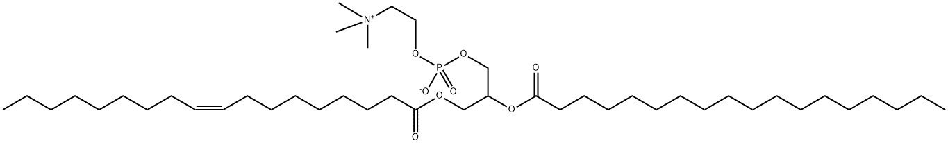 trimethyl-[2-[[2-octadecanoyloxy-3-[(Z)-octadec-9-enoyl]oxy-propoxy]-o xido-phosphoryl]oxyethyl]azanium Structure