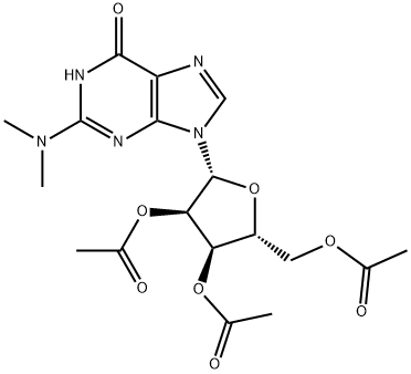 2',3',5'-TRI-O-ACETYL-2N,2N-DIMETHYL-GUANOSINE Structure