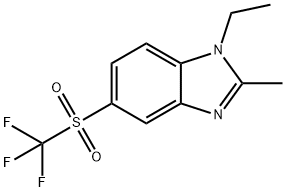 1-ETHYL-2-METHYL-5-[(TRIFLUOROMETHYL)SULFONYL]-1H-BENZIMIDAZOLE Structure