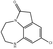 Pyrrolo(1,2,3-ef)(1,5)benzodiazepin-6(7H)-one, 1,2,3,4-tetrahydro-9-ch loro- Structure