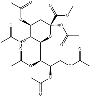 N-acetylneuraminic Acid Methyl Ester 2,4,7,8,9-Pentaacetate 구조식 이미지