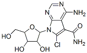 5-amino-8-chloro-9-[3,4-dihydroxy-5-(hydroxymethyl)oxolan-2-yl]-2,4,9- triazabicyclo[4.3.0]nona-1,3,5,7-tetraene-7-carboxamide 구조식 이미지