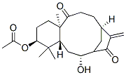 (3S,4aR,6R,10R,13aR)-3-Acetoxy-1,2,3,4,4a,5,6,9,10,11,12,13a-dodecahydro-6-hydroxy-4,4,13a-trimethyl-9-methylene-10,7-metheno-7H-benzocycloundecene-8,13-dione 구조식 이미지