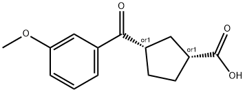 CIS-3-(3-METHOXYBENZOYL)CYCLOPENTANE-1-CARBOXYLIC ACID 구조식 이미지