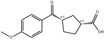 CIS-3-(4-METHOXYBENZOYL)CYCLOPENTANE-1-CARBOXYLIC ACID Structure