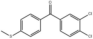 3,4-DICHLORO-4'-(METHYLTHIO)BENZOPHENONE Structure