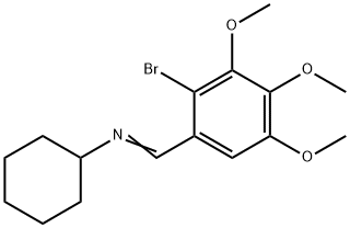 N-(2-BROMO-3,4,5-트리메톡시벤질리덴)시클로헥실아민 구조식 이미지