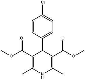 Dimethyl 4-(4-chlorophenyl)-2,6-dimethyl-1,4-dihydropyridine-3,5-dicarboxylate 구조식 이미지