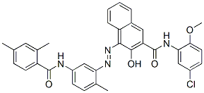 N-(5-Chloro-2-methoxyphenyl)-4-[[5-[(2,4-dimethylbenzoyl)amino]-2-methylphenyl]azo]-3-hydroxy-2-naphthalenecarboxamide 구조식 이미지