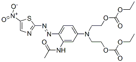 ethyl 5-[3-acetamido-4-[(5-nitrothiazol-2-yl)azo]phenyl]-9-oxo-2,8,10-trioxa-5-azadodecanoate Structure