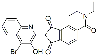 2-(4-bromo-3-hydroxy-2-quinolyl)-N,N-diethyl-2,3-dihydro-1,3-dioxo-1H-indene-5-carboxamide 구조식 이미지