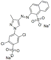 2-[[1-(2,5-Dichloro-4-sulfophenyl)-3-methyl-1H-pyrazol-4-yl]azo]-1-naphthalenesulfonic acid disodium salt Structure