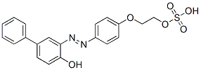 2-[4-[(4-하이드록시비페닐-3-일)아조]페녹시]에틸하이드로젠설페이트 구조식 이미지