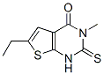 Thieno[2,3-d]pyrimidin-4(1H)-one, 6-ethyl-2,3-dihydro-3-methyl-2-thioxo- (9CI) Structure