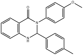 2-(4-Methylphenyl)-3-(4-methoxyphenyl)-dihydro-4(1H)quinazolinone 구조식 이미지