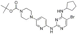 1-Piperazinecarboxylic acid, 4-[6-[[5-broMo-4-(cyclopentylaMino)-2-pyriMidinyl]aMino]-3-pyridinyl]-, 1,1-diMethylethyl ester 구조식 이미지