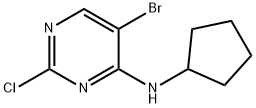 5-broMo-2-chloro-N-cyclopentylpyriMidin-4-aMine 구조식 이미지