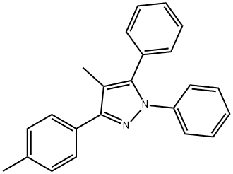 1H-Pyrazole, 4-methyl-3-(4-methylphenyl)-1,5-diphenyl- 구조식 이미지