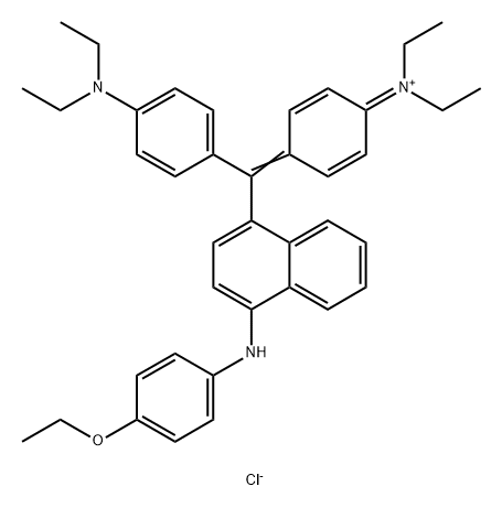[4-[[4-(diethylamino)phenyl][4-[(4-ethoxyphenyl)amino]-1-naphthyl]methylene]-2,5-cyclohexadien-1-ylidene]diethylammonium chloride Structure