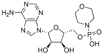 Morpholinophosphonic acid 5'-adenosyl ester Structure