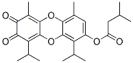 3-Methylbutanoic acid [7,8-dihydro-1,9-diisopropyl-4,6-dimethyl-7,8-dioxodibenzo[b,e][1,4]dioxin-2-yl] ester Structure