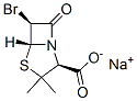 sodium [2S-(2alpha,5alpha,6alpha)]-6-bromo-3,3-dimethyl-7-oxo-4-thia-1-azabicyclo[3.2.0]heptane-2-carboxylate 구조식 이미지