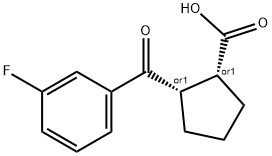 CIS-2-(3-FLUOROBENZOYL)CYCLOPENTANE-1-CARBOXYLIC ACID Structure