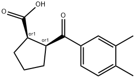 CIS-2-(3,4-DIMETHYLBENZOYL)CYCLOPENTANE-1-CARBOXYLIC ACID Structure