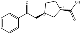 CIS-3-(2-OXO-2-페닐에틸)사이클로펜탄-1-카르복실산 구조식 이미지