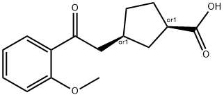 CIS-3-[2-(2-METHOXYPHENYL)-2-OXOETHYL]CYCLOPENTANE-1-CARBOXYLIC ACID 구조식 이미지
