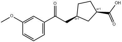 CIS-3-[2-(3-METHOXYPHENYL)-2-OXOETHYL]CYCLOPENTANE-1-CARBOXYLIC ACID Structure