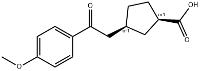 CIS-3-[2-(4-METHOXYPHENYL)-2-OXOETHYL]CYCLOPENTANE-1-CARBOXYLIC ACID 구조식 이미지