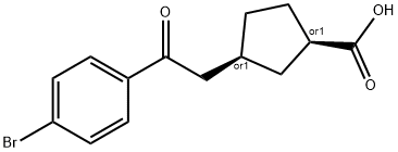 CIS-3-[2-(4-BROMOPHENYL)-2-OXOETHYL]CYCLOPENTANE-1-CARBOXYLIC ACID Structure