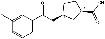 CIS-3-[2-(3-FLUOROPHENYL)-2-OXOETHYL]CYCLOPENTANE-1-CARBOXYLIC ACID Structure