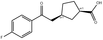 CIS-3-[2-(4-FLUOROPHENYL)-2-OXOETHYL]CYCLOPENTANE-1-CARBOXYLIC ACID Structure