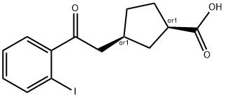 CIS-3-[2-(2-IODOPHENYL)-2-OXOETHYL]CYCLOPENTANE-1-CARBOXYLIC ACID Structure